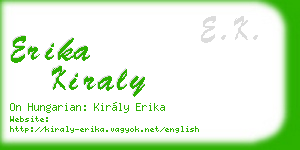 erika kiraly business card