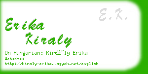 erika kiraly business card